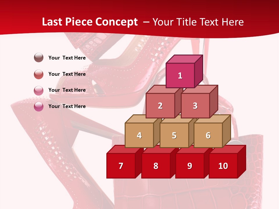 A Red Purse And High Heels Powerpoint Template PowerPoint Template
