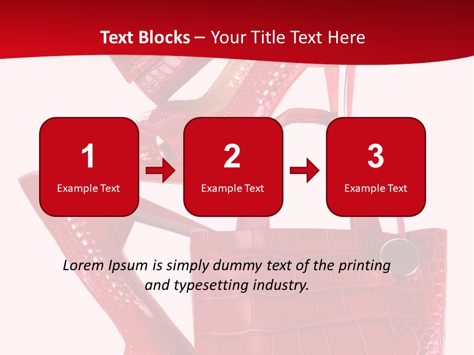 A Red Purse And High Heels Powerpoint Template PowerPoint Template