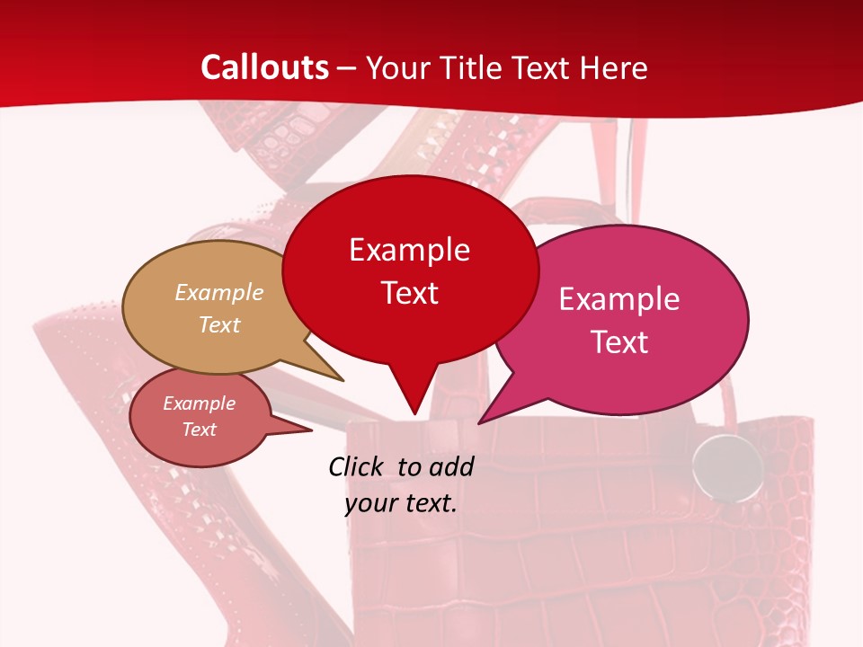 A Red Purse And High Heels Powerpoint Template PowerPoint Template
