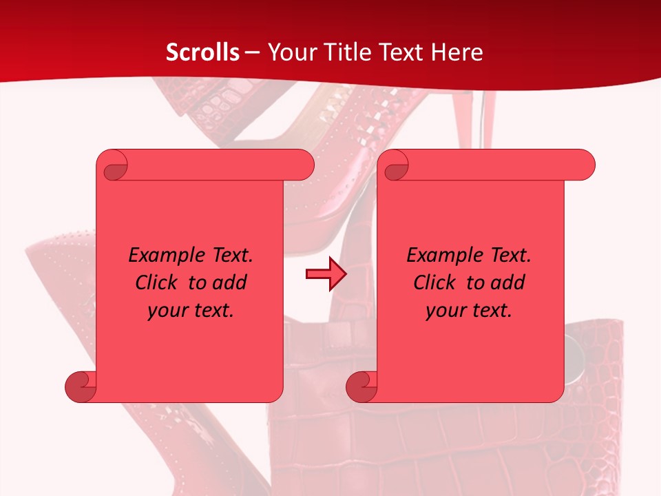 A Red Purse And High Heels Powerpoint Template PowerPoint Template