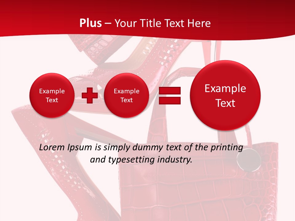 A Red Purse And High Heels Powerpoint Template PowerPoint Template