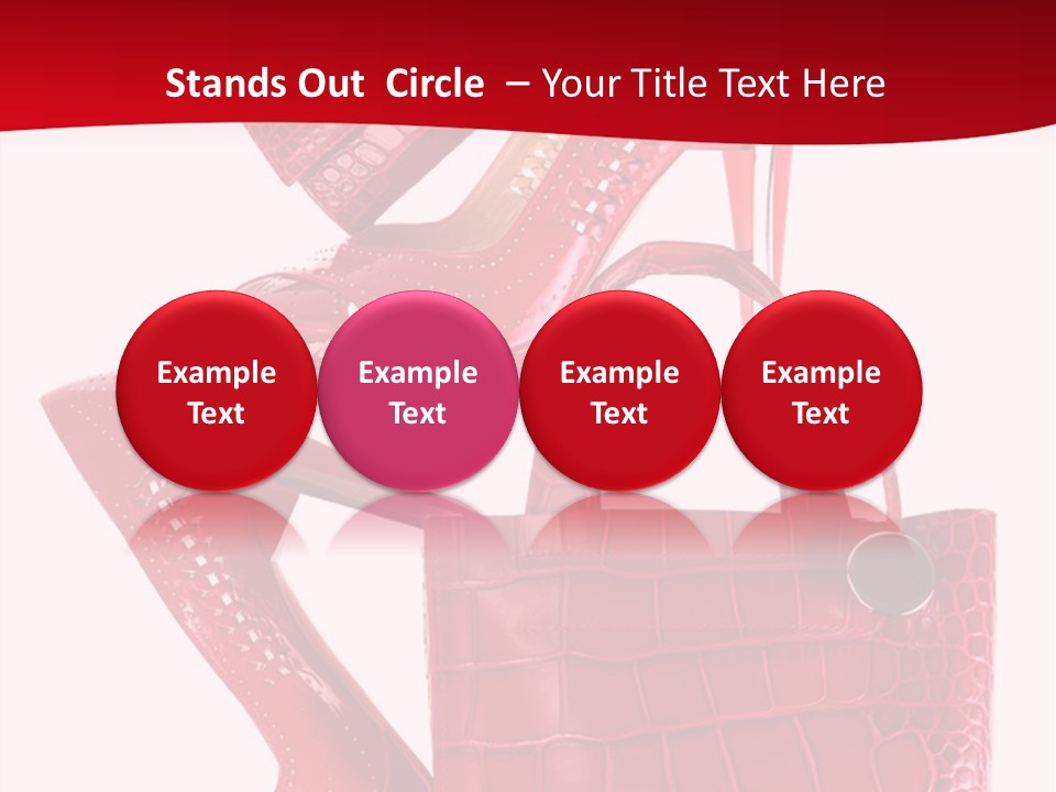 A Red Purse And High Heels Powerpoint Template PowerPoint Template