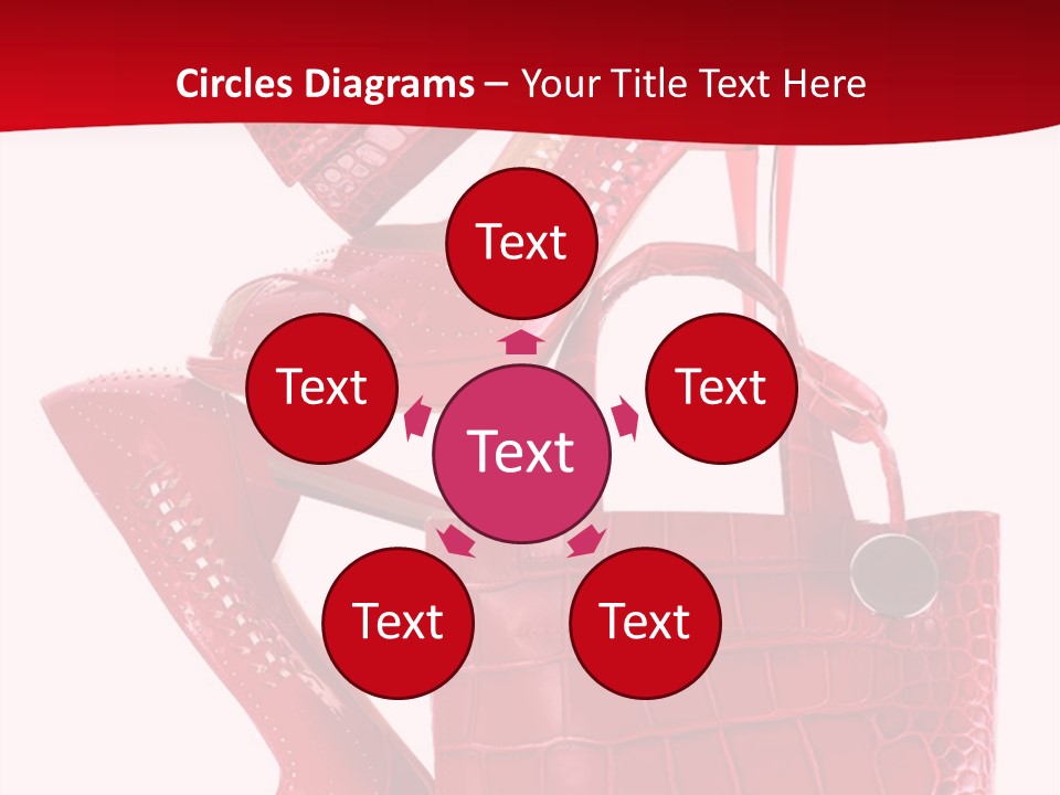 A Red Purse And High Heels Powerpoint Template PowerPoint Template