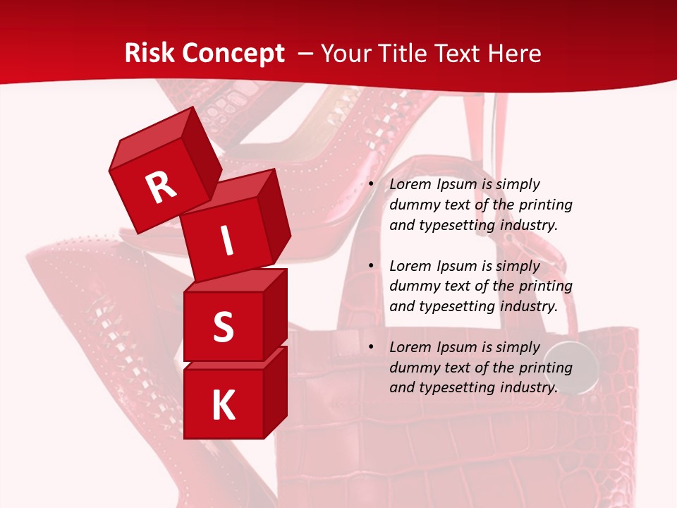 A Red Purse And High Heels Powerpoint Template PowerPoint Template