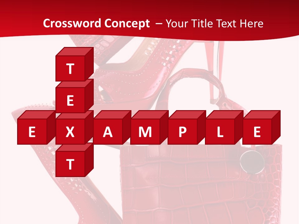 A Red Purse And High Heels Powerpoint Template PowerPoint Template
