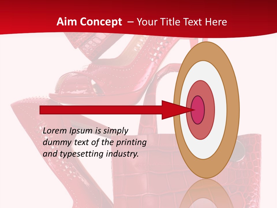 A Red Purse And High Heels Powerpoint Template PowerPoint Template
