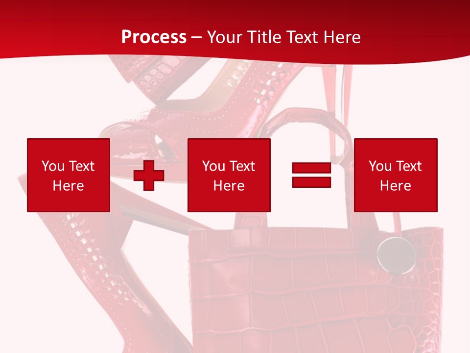 A Red Purse And High Heels Powerpoint Template PowerPoint Template