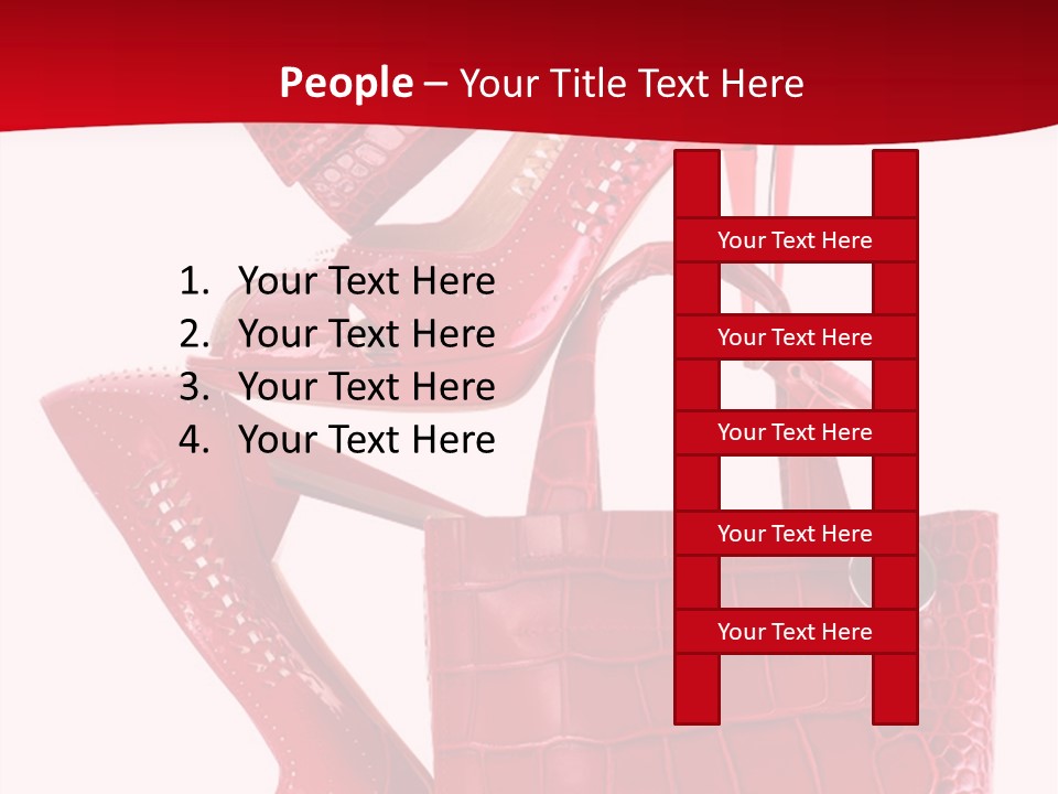 A Red Purse And High Heels Powerpoint Template PowerPoint Template