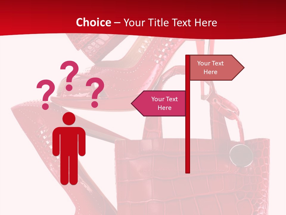 A Red Purse And High Heels Powerpoint Template PowerPoint Template
