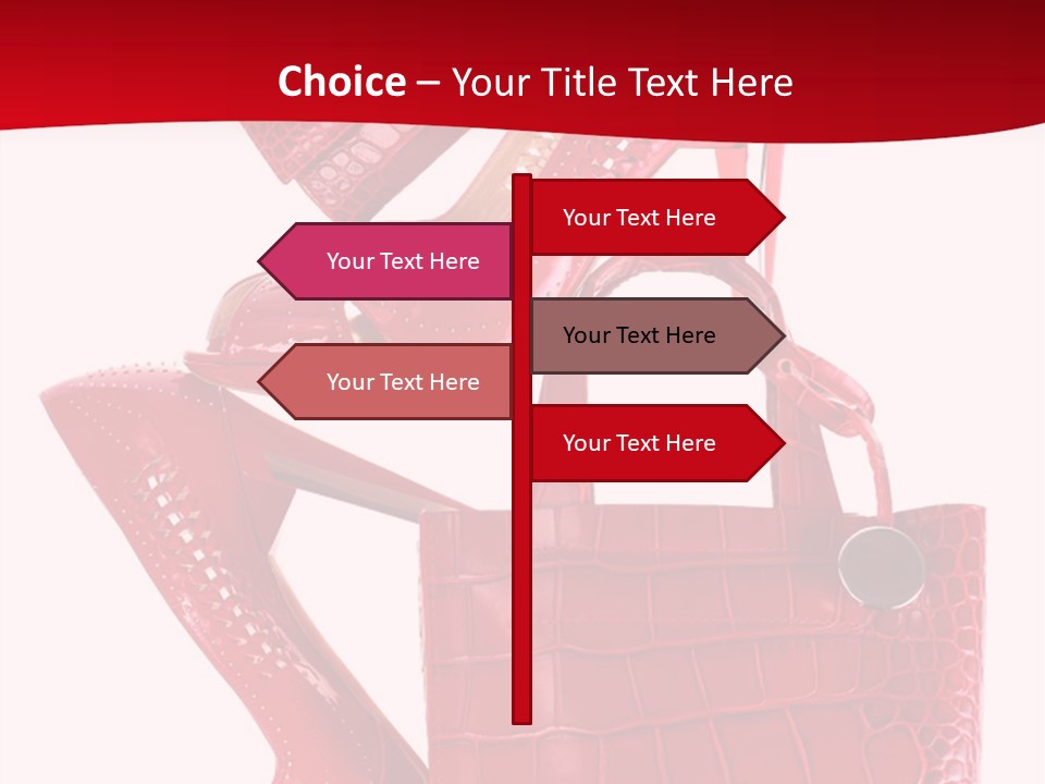 A Red Purse And High Heels Powerpoint Template PowerPoint Template
