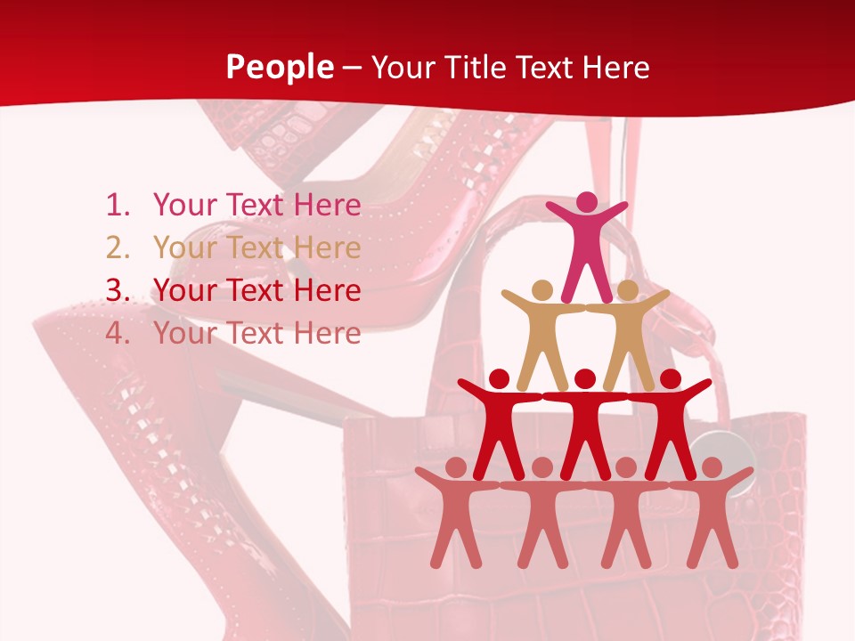 A Red Purse And High Heels Powerpoint Template PowerPoint Template