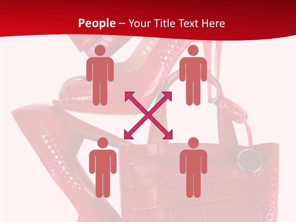 A Red Purse And High Heels Powerpoint Template PowerPoint Template