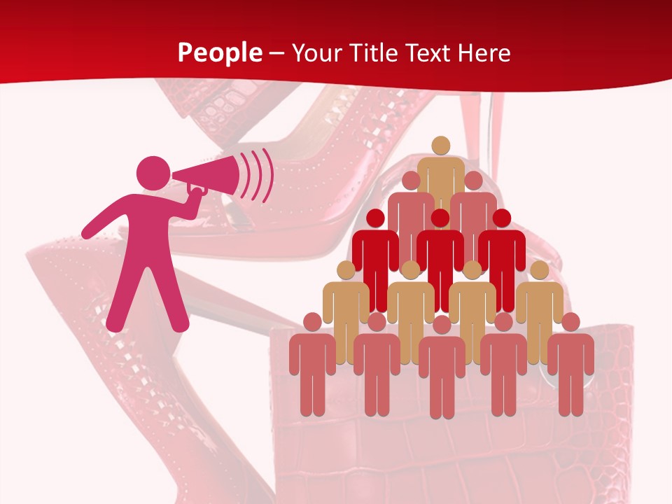 A Red Purse And High Heels Powerpoint Template PowerPoint Template