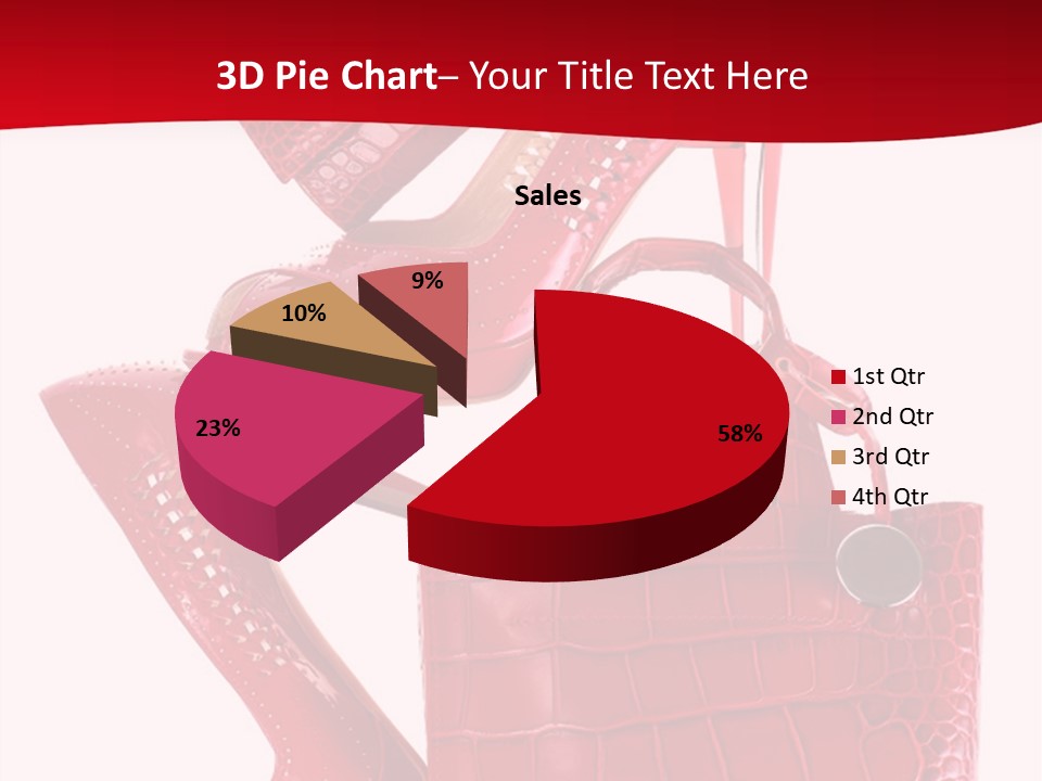 A Red Purse And High Heels Powerpoint Template PowerPoint Template