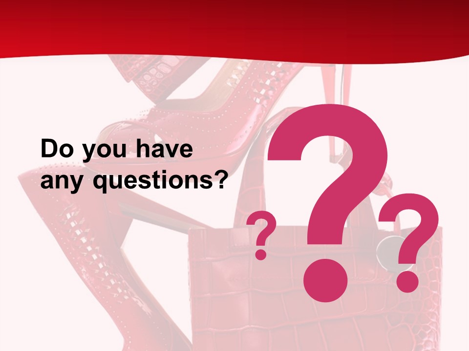 A Red Purse And High Heels Powerpoint Template PowerPoint Template