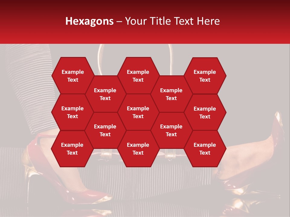 A Woman Holding A Red Purse On Her Feet PowerPoint Template