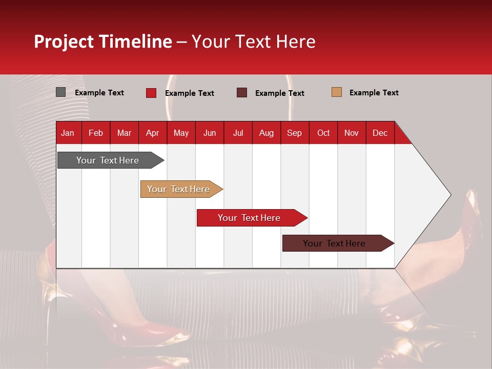 A Woman Holding A Red Purse On Her Feet PowerPoint Template