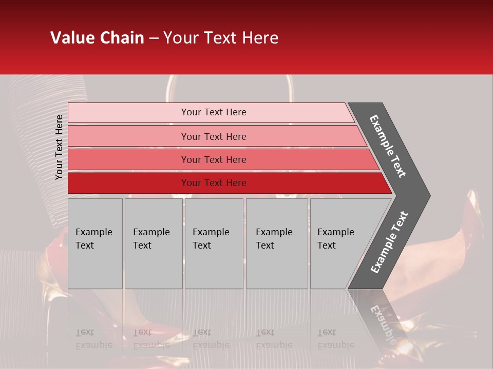 A Woman Holding A Red Purse On Her Feet PowerPoint Template