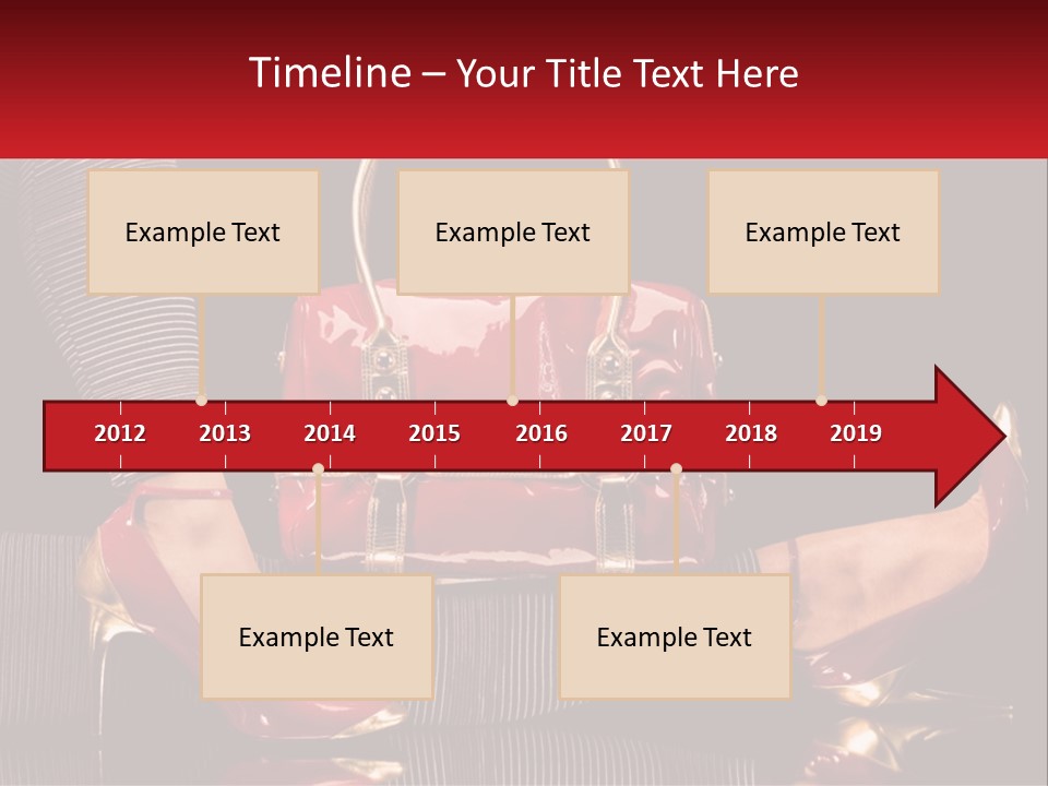 A Woman Holding A Red Purse On Her Feet PowerPoint Template