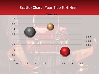 A Woman Holding A Red Purse On Her Feet PowerPoint Template