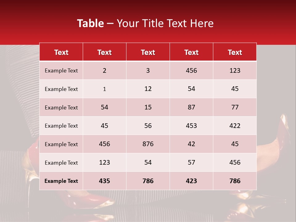 A Woman Holding A Red Purse On Her Feet PowerPoint Template