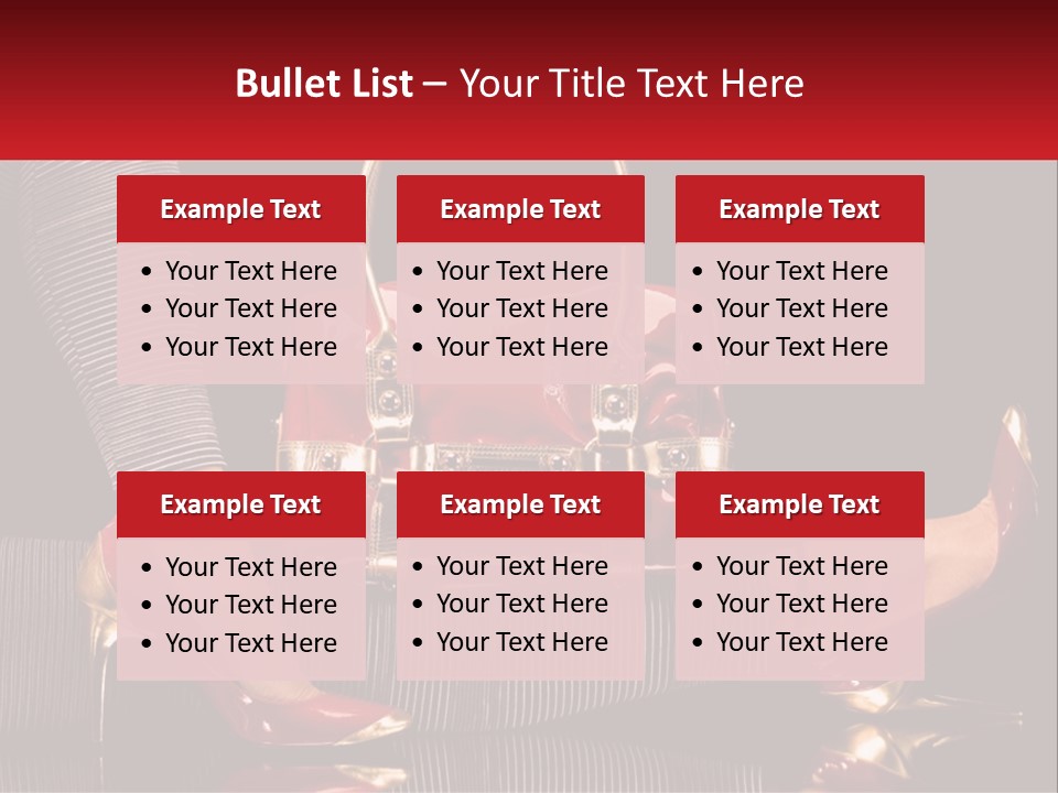 A Woman Holding A Red Purse On Her Feet PowerPoint Template