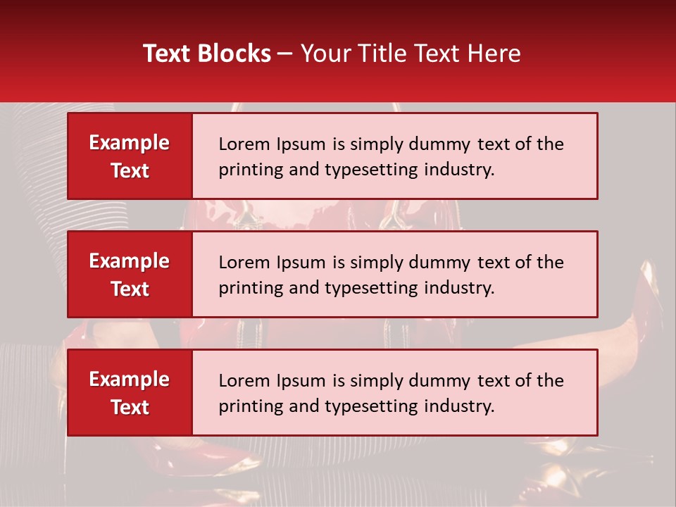 A Woman Holding A Red Purse On Her Feet PowerPoint Template