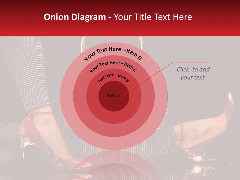 A Woman Holding A Red Purse On Her Feet PowerPoint Template