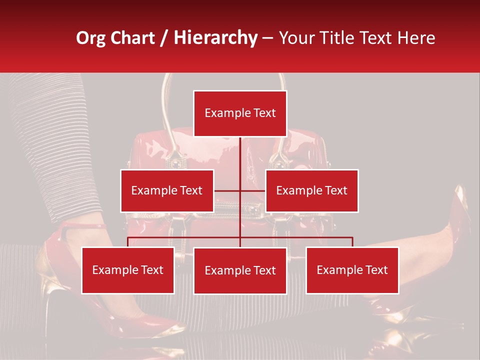 A Woman Holding A Red Purse On Her Feet PowerPoint Template