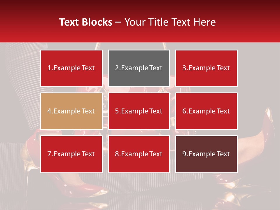 A Woman Holding A Red Purse On Her Feet PowerPoint Template