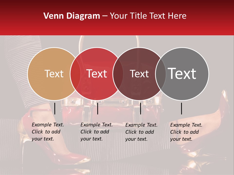 A Woman Holding A Red Purse On Her Feet PowerPoint Template