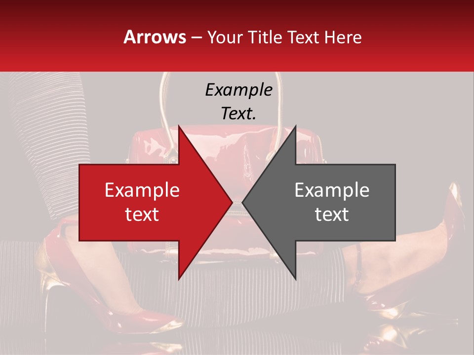 A Woman Holding A Red Purse On Her Feet PowerPoint Template