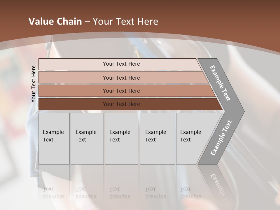 A Young Girl Playing A Violin On A Brown Background PowerPoint Template