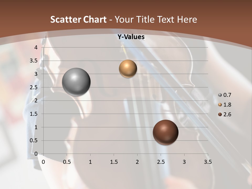 A Young Girl Playing A Violin On A Brown Background PowerPoint Template