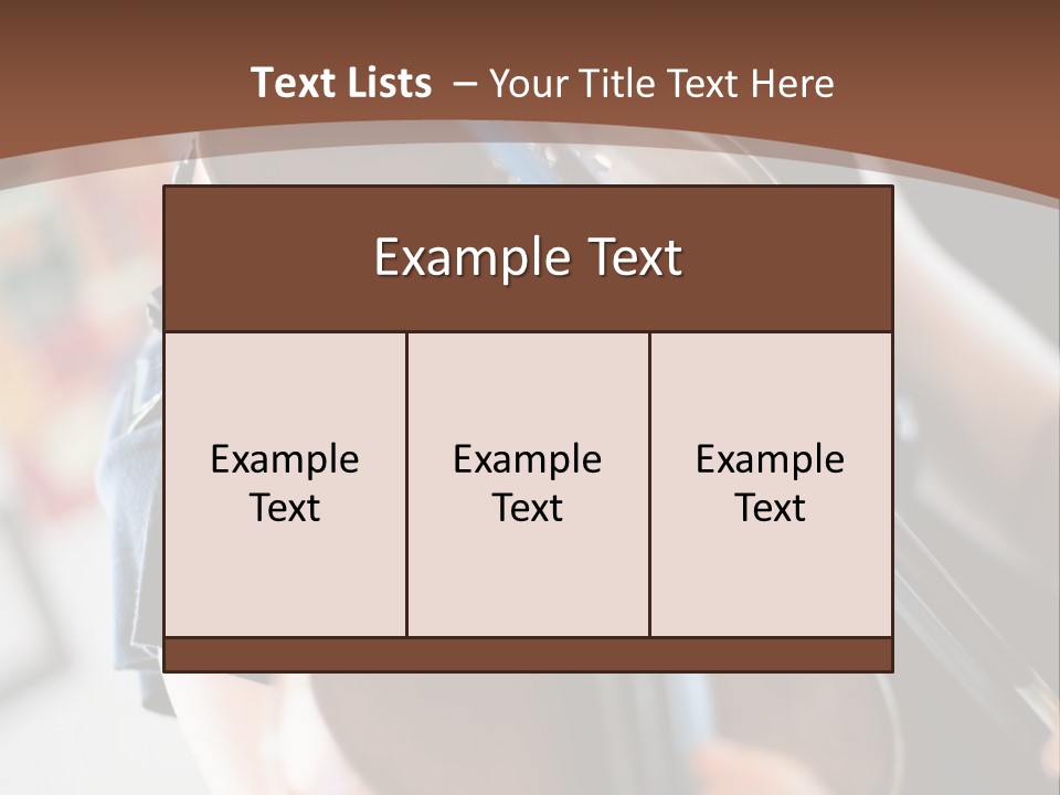 A Young Girl Playing A Violin On A Brown Background PowerPoint Template