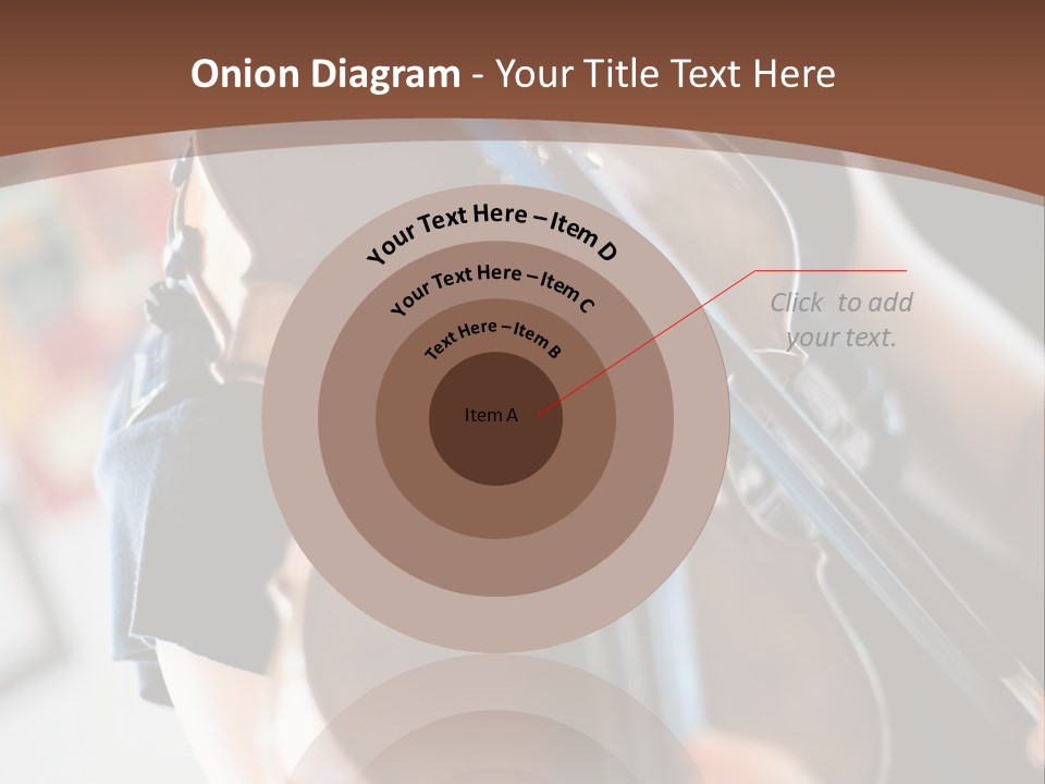 A Young Girl Playing A Violin On A Brown Background PowerPoint Template