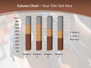 A Young Girl Playing A Violin On A Brown Background PowerPoint Template