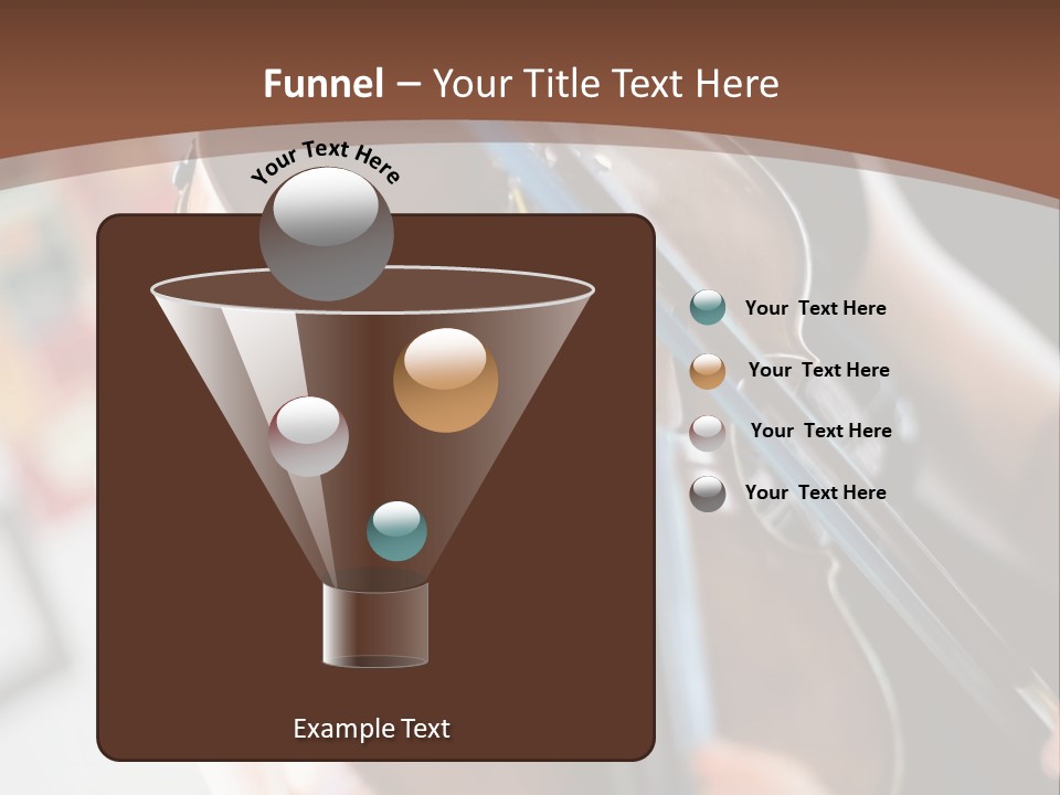 A Young Girl Playing A Violin On A Brown Background PowerPoint Template