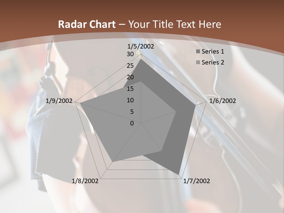 A Young Girl Playing A Violin On A Brown Background PowerPoint Template
