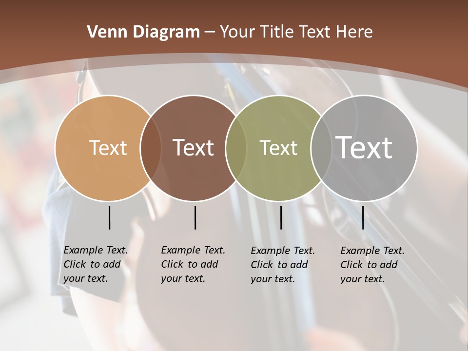 A Young Girl Playing A Violin On A Brown Background PowerPoint Template