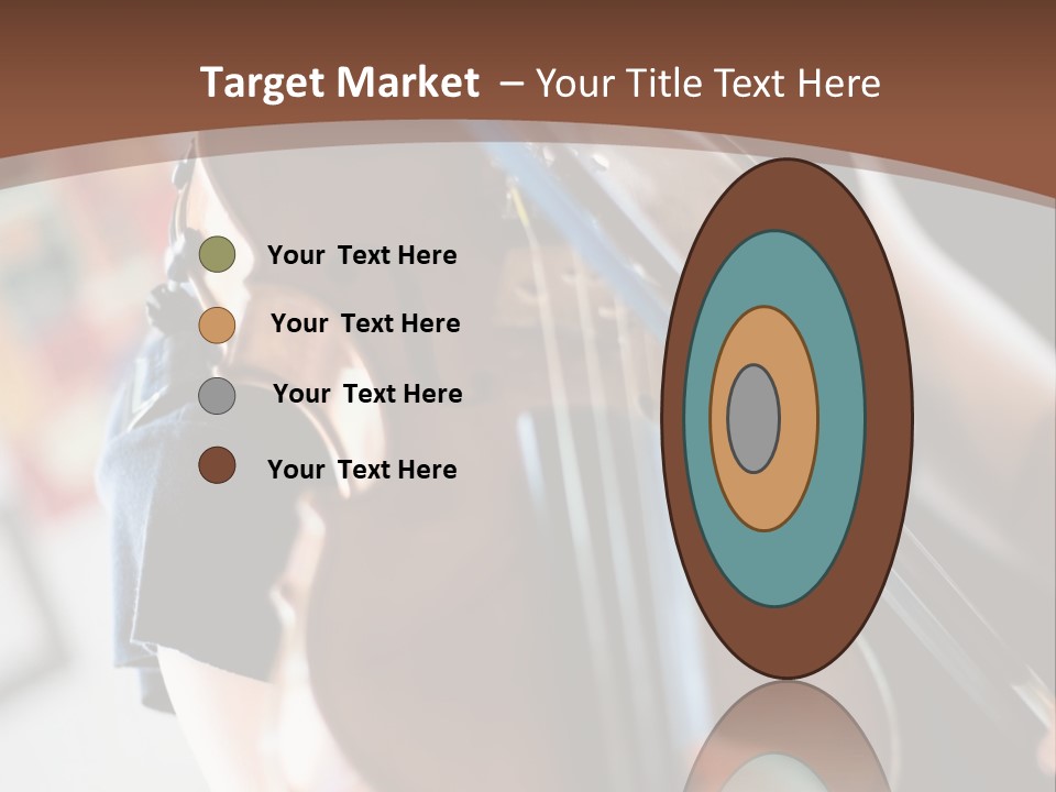 A Young Girl Playing A Violin On A Brown Background PowerPoint Template