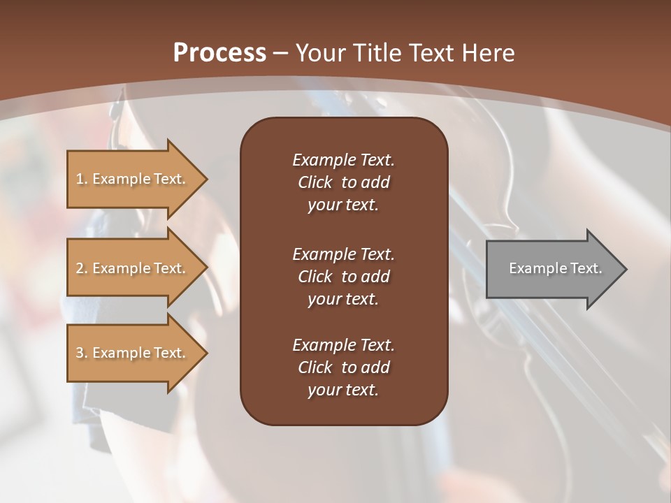 A Young Girl Playing A Violin On A Brown Background PowerPoint Template