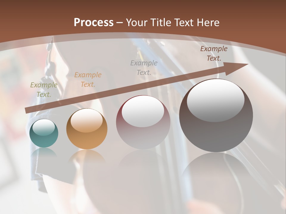 A Young Girl Playing A Violin On A Brown Background PowerPoint Template