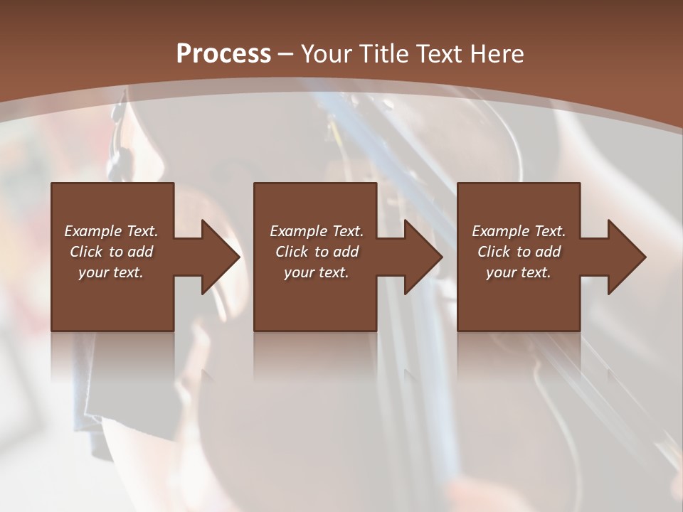 A Young Girl Playing A Violin On A Brown Background PowerPoint Template