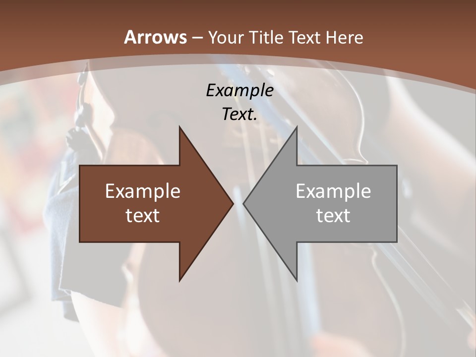 A Young Girl Playing A Violin On A Brown Background PowerPoint Template