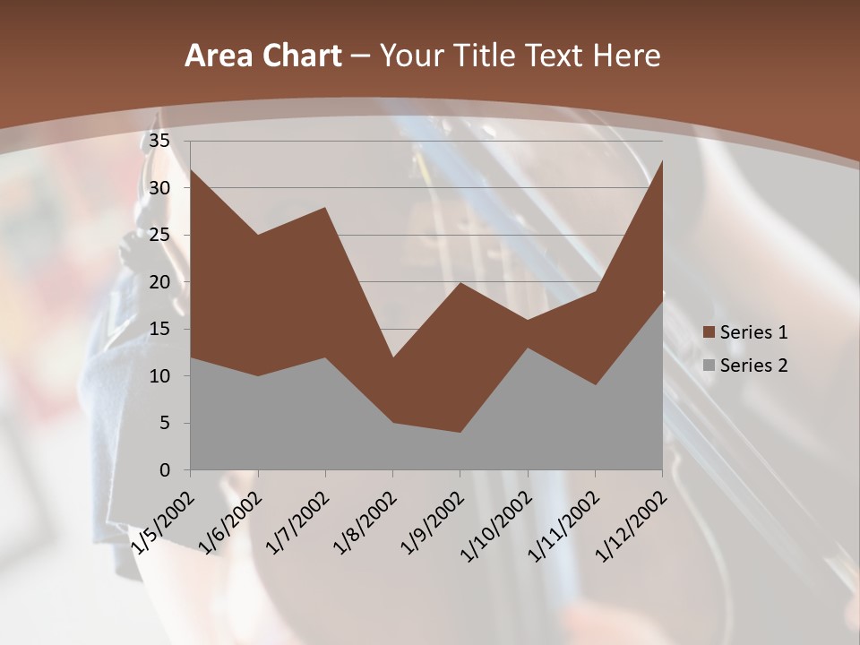 A Young Girl Playing A Violin On A Brown Background PowerPoint Template