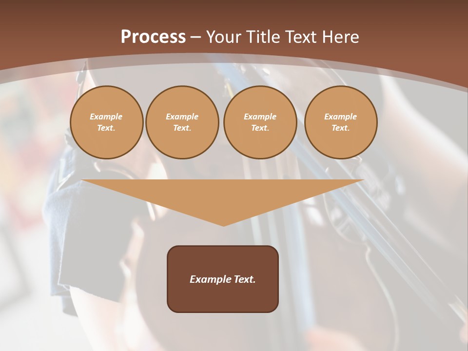 A Young Girl Playing A Violin On A Brown Background PowerPoint Template