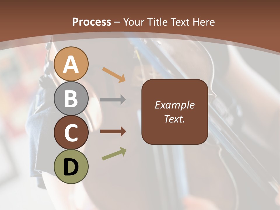 A Young Girl Playing A Violin On A Brown Background PowerPoint Template