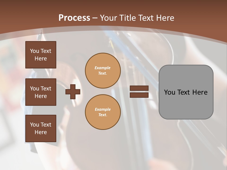 A Young Girl Playing A Violin On A Brown Background PowerPoint Template