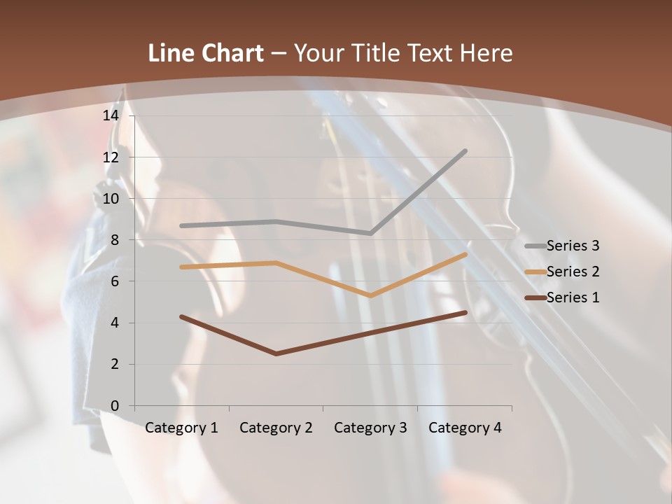 A Young Girl Playing A Violin On A Brown Background PowerPoint Template